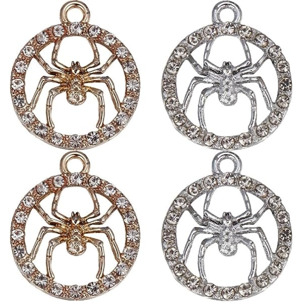20 kpl iso hämähäkkikoru kulta strassit Hämähäkkikorut hopea Halloween loma goottikorut Bulkkiseos Hämähäkit Hauskoja