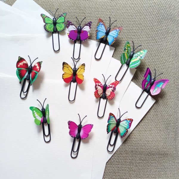 Kreative Butterfly-formede Papirklips Binderklips Formet Papirklips - 20 stk