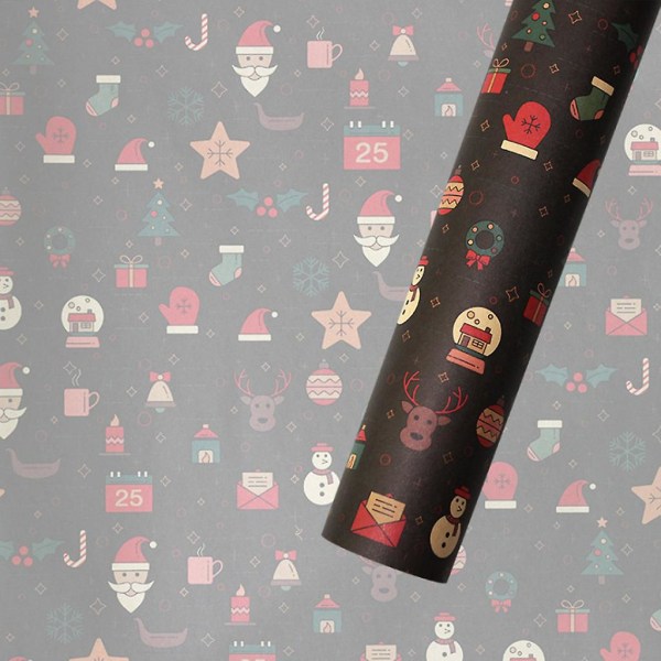5 arkkia joulun käärepaperi lahjapussipakkaus Käsintehdyt kääreet lumihiutalekoristekimpputarvikkeet