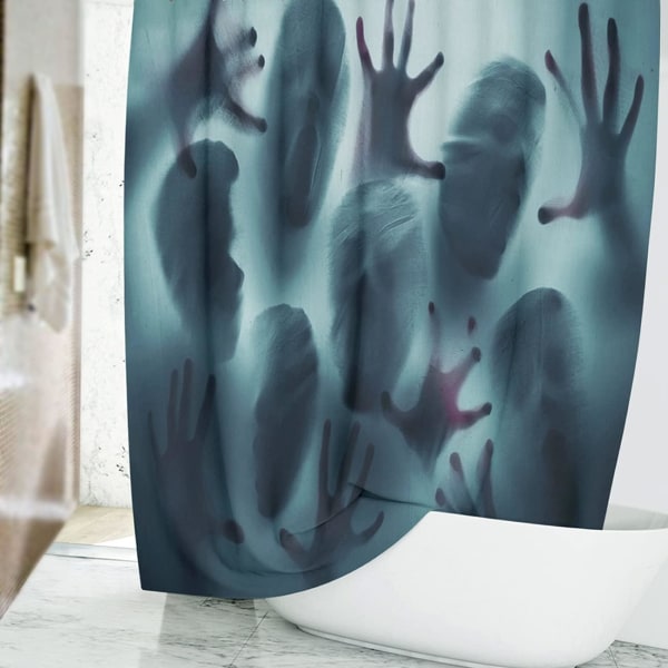 Phoenix Halloween Zombie Shower Curtain, Waterproof Bathroom Shower Curtain Hooks for Halloween Decoration, Halloween Decoration (