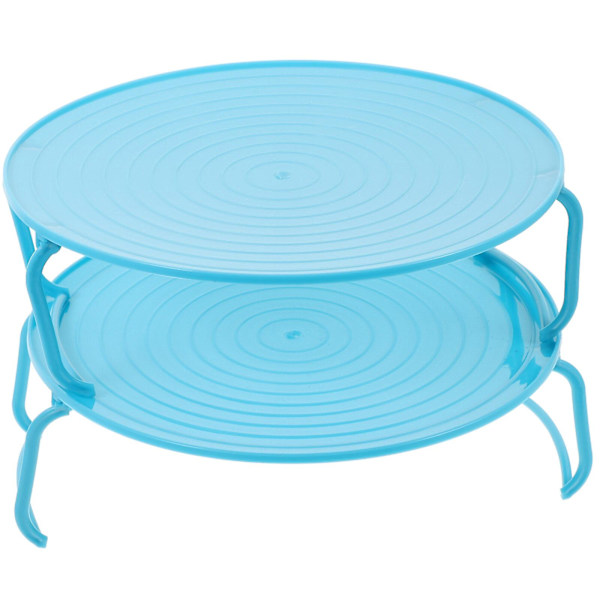 2 kpl Höyrytyskulho Vihanneksille Mikroaaltouuni Tarjotin Pyöreä Säilyketeline Grillausteline Keitin Höyrytysteline Sininen 23,5 * 23,5 * 8 cm