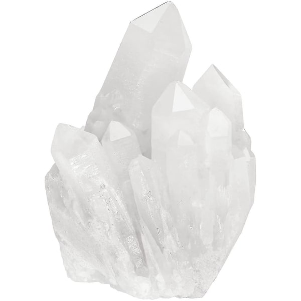 Helbredende klippe krystalklar kvartsklynge mineralgeode Druzy-prøve 1,85-3,5 (hvid krystalkvartsklynge)