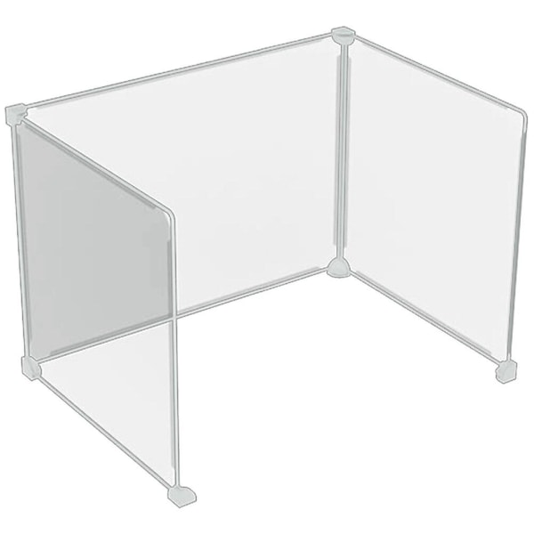 3st Skrivbordsområde Skiljebräda Plast Transparent Skiljevägg Universal Nysskydd för restaurang 46x31cm
