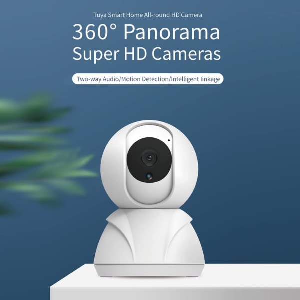 1080P WiFi pan-tilt-sikkerhets-IP-kamera, hjemme-CCTV-overvåkingskamera, kjæledyr-babyovervåking, med bevegelsesdeteksjon, stemme