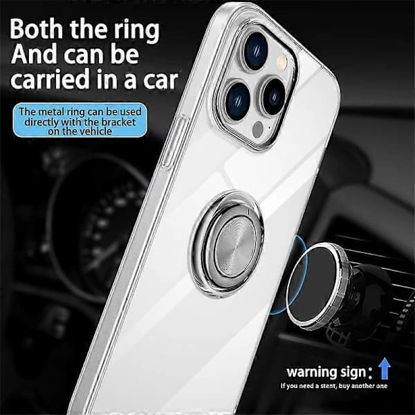 Electroplated Magnetic Ring Holder Case, 360 Degree Rotation Metal Ring, Shockproof Shell for iPhone XS MAX