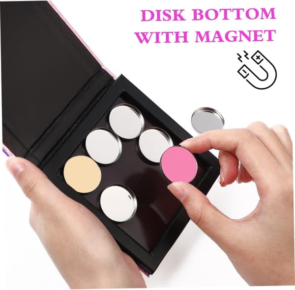 Magnetic Makeup Tray Metal Round Pans Empty Magnetic Eyeshadow Palette Includes Makeup Spatula