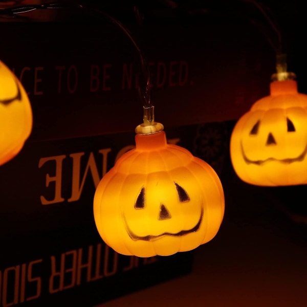 Halloween Græskar Lysstreng 3 Meter 20 Stykker Til Værelse Have Dekoration (1 sæt, orange)