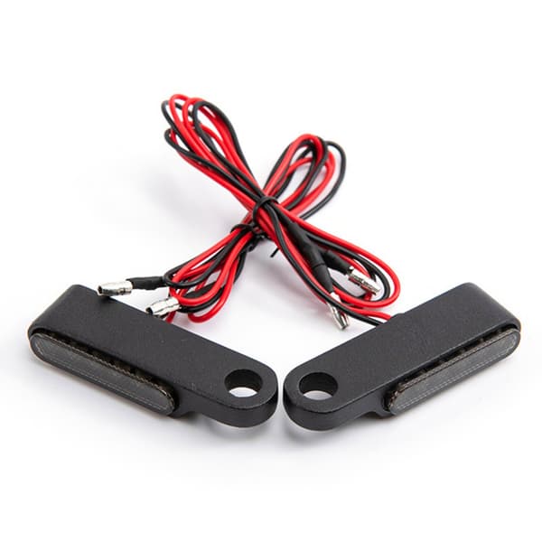 Mini LED-blinklys til motorcykel, scooter, caféracer (sort)