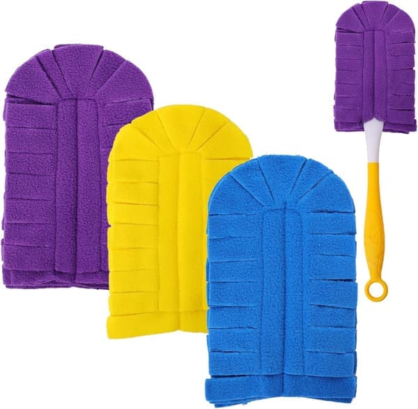 Durable Duster Head - Electrostatic Dust Trap, Washable for Pet-Friendly and Allergy-Free Home Cleaning [Ho]