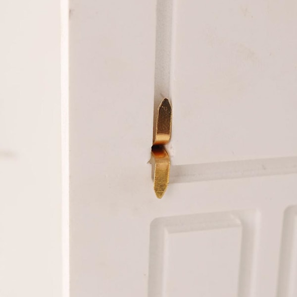 10 stk Skapdørknapper Mini Skuffhåndtak Skaphåndtak Simulering Dørhåndtak Miniatyrleketøy V Golden 3.2X1.3cm