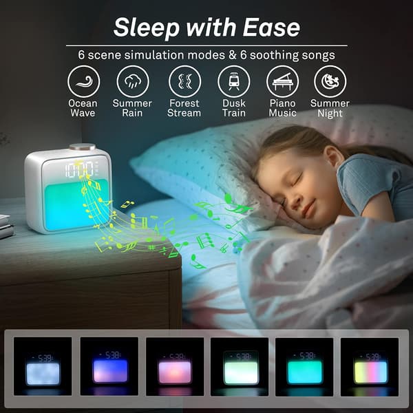 This alarm clock with night light has a built-in battery, dual alarms, and a snooze function, making it ideal for heavy sleepers.