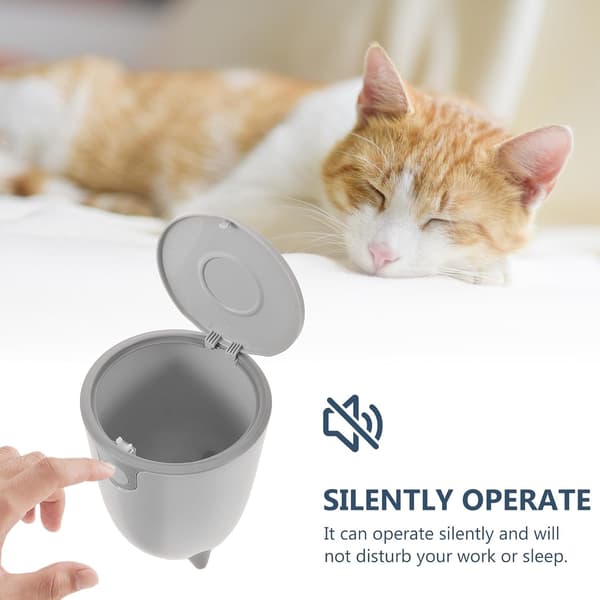 Small Trash Can with Lid Creative Cute Pp Desktop Bin Multifunctional Use for Kitchen Bedroom Office