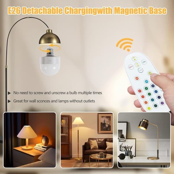 Rechargeable Light Bulb - E27 Rechargeable Light Bulb with Remote Control
