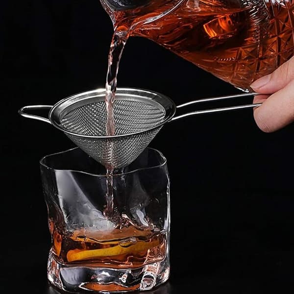 Sæt med 2 kegleformede cocktail-si i rustfrit stål, 2 størrelser