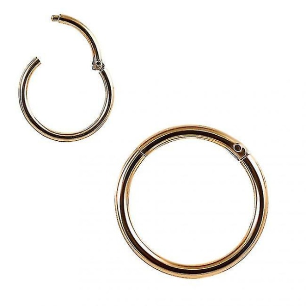 9k Massivt Roséguld 6 Mm Klassisk Hängd Segmentklickring