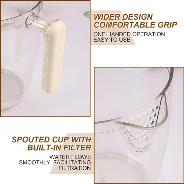 Beige Push-Action Multi-Blade Håndvisp - Ergonomisk Halvautomatisk Mikser for Egg, Krem, Pannekakerøre & Melkeskummer Beige Beige