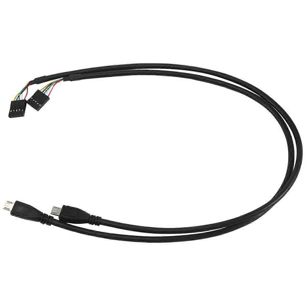 (2-pak) 50CM 5-bens bundkort hun-header til Micro-USB han-adapter Dupont forlængerkabel (5-bens/