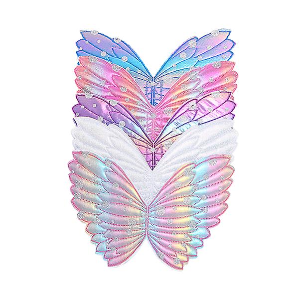 5kpl Kids Metallic Fairy Wings Rekvisiitta Fancy Dress Cosplay Pukutarvikkeet Valikoima Väri31X20CM Assorted Color 31X20CM