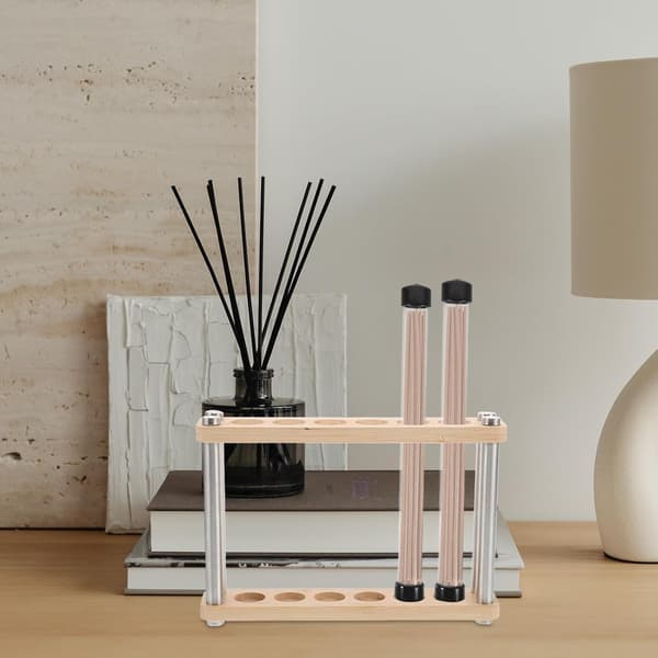 Beige Bambus Røkelsesholder Askeoppsamler Multifunksjonell Design Robust Enkel Elegant Utstillingsstativ