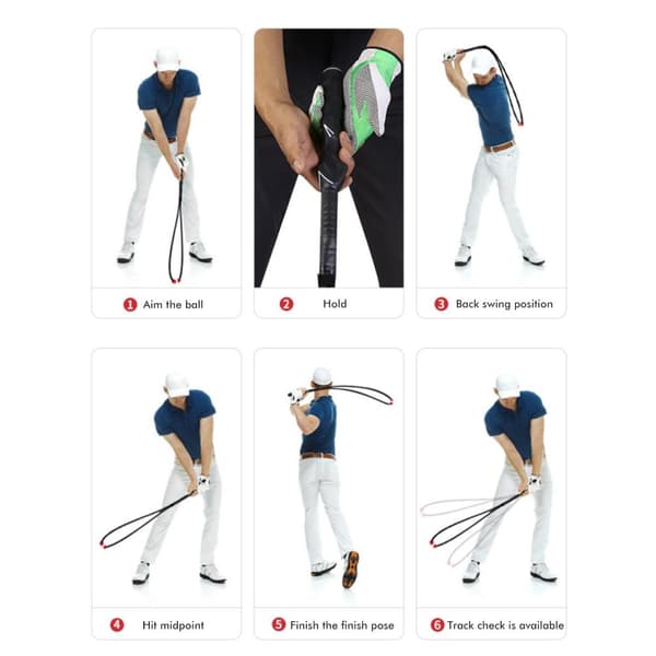 Swing Training Aid Rope Golf Swing Correction Tool Posture Movement Correction Indoor Training Equipment for Beginners