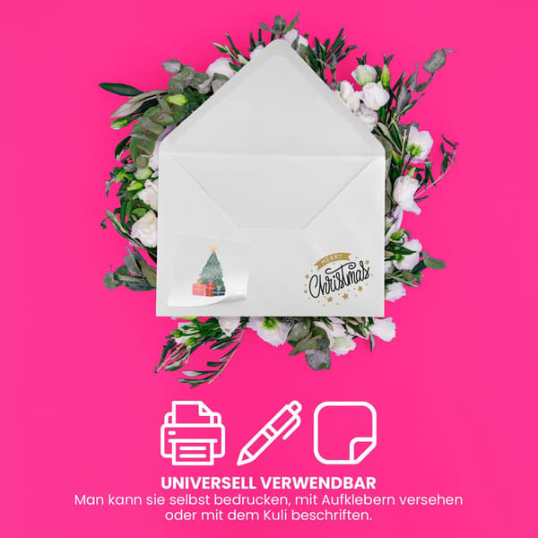 100 hvite konvolutter DL 110x220mm 120g spiss klaff elegante konvolutter forretningskonvolutter for brev dåp