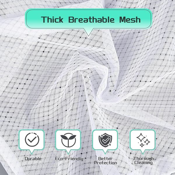 2-piece laundry net, 50 x 60 cm laundry bag with drawstring, washing machine net, reusable mesh bag for laundry, laundry net