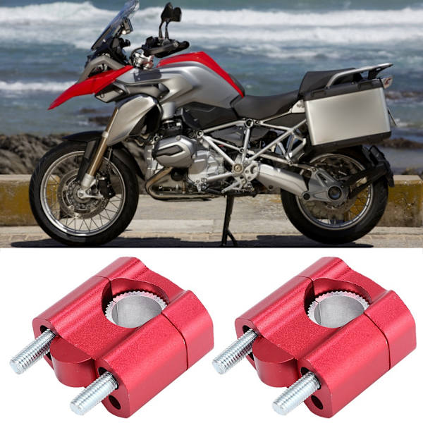 22mm 28mm Motorcycle Handlebar Risers Red Pair