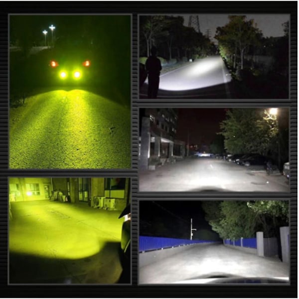 2 st 3 tum Kvadratiska Arbetslampor Led40w Motorcykel Spotlight Off-road Modifierad Billampa Gult Ljus