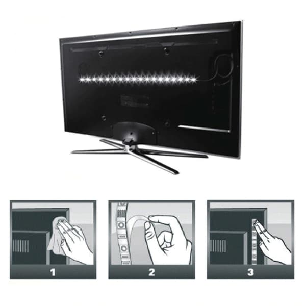 LED-slinge til USB Varm Hvid LED 3 meter TV