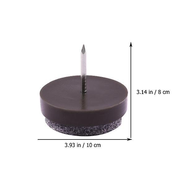 50 st Filtmöbler Glidmattor Hushållsstol Bordsben Skydd BrunBrun4X2.7CM