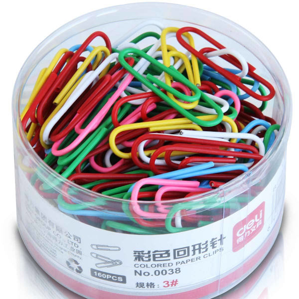300 st Pappersklämmor, Stora och Små Pappersklämmor, Stift, Gummiband, Skolmaterial, Flerfärgad Set