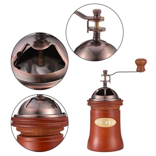 Kaffe Grinder Retro Postkasse Formet, Håndholdt Manuel Kaffe Kværn, Håndsvinget Kværn til Køkken Restaurant