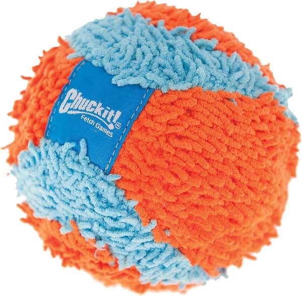 Chuckit! Indendørs kastebold hundelegetøj (4,75 tommer), orange og blå
