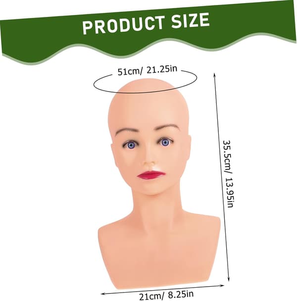 Wig Stand PVC Mannequin Support for Wigs and Hats Lightweight and Design
