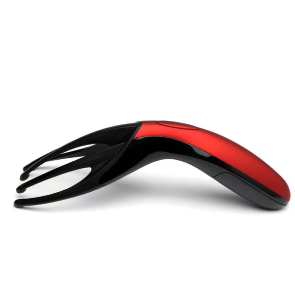 Musta punainen set Monitoiminen päävartalohierontalaite, kannettava sähköinen värisevä päänahan kampa