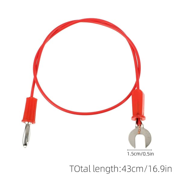 12 Pcs Electrical Wires for Electrical Connection Experiments, Copper Material, 40cm Length