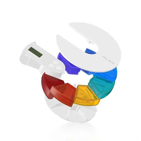 Portable 7-Day Automatic Pill Dispenser with Alarm, Electronic Medication Manager