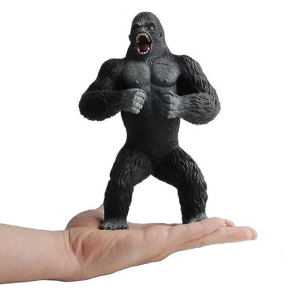 Gorilla Miniature Figur Model, Legetøjsfigur Sæt Sort