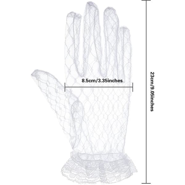 Dame Blondehandsker Bryllup Blomstret Mesh Elegant Sommer Bryllup Handsker Teselskab Opera