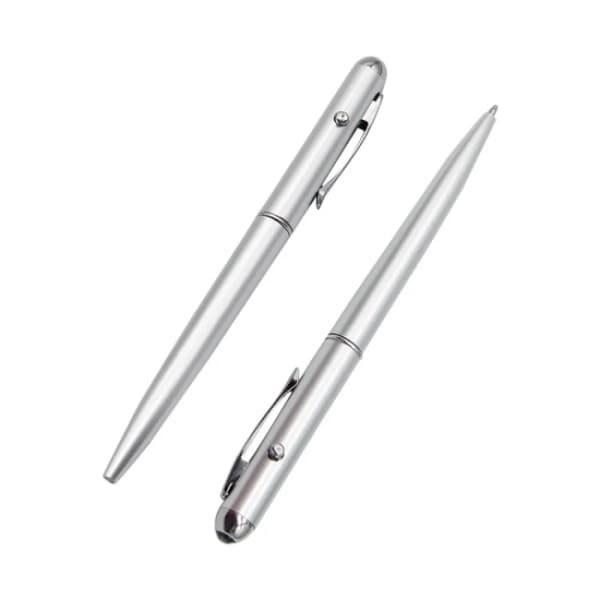 2-pack Spy Pens - Magic & Illusion - Invisible Ink and UV Lamp Silv
