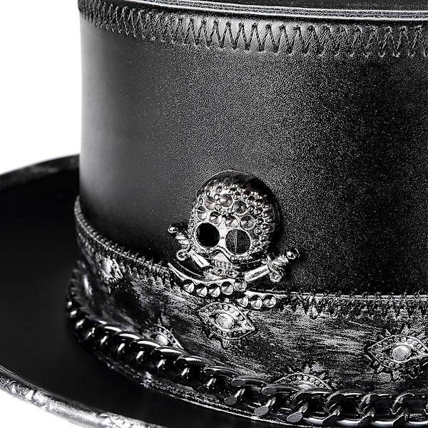 Pestdoktorhatt i läder, steampunk topphatt, Halloween-kostym, vuxenrekvisita