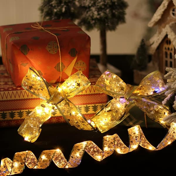 Glitrende båndlys 10m LED julebelysning, juletræ