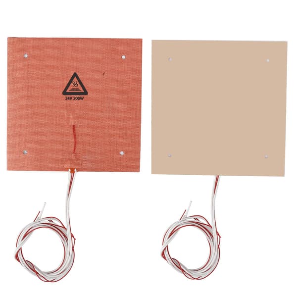 200W 24V 235*235mm High Temperature Resistant Silicone Heat Bed Heating Pad for 3D Printer