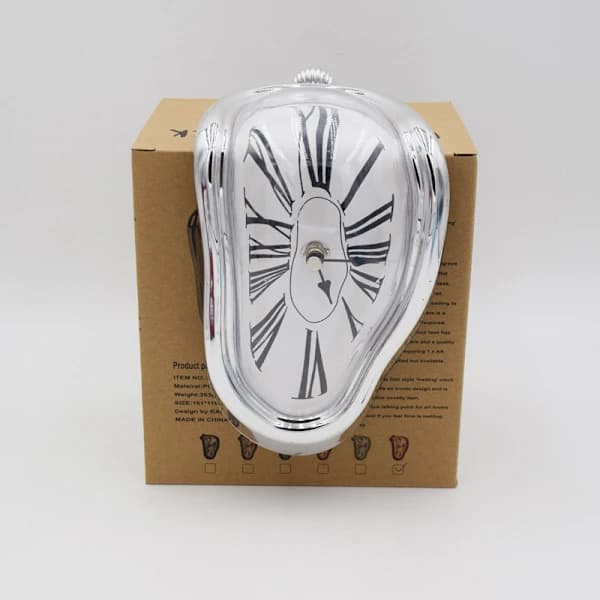 Decorative Dali Clock Melting Clock - Surreal Shelf Desk Model Clock Salvador Dali Inspired Fun Office Desk Clock