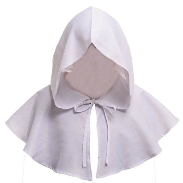 Kåpa med huva, mantel, kragehatt, utklädningsdräkt, scen, fest, rollspel, medeltida präst, munkkostym, blå