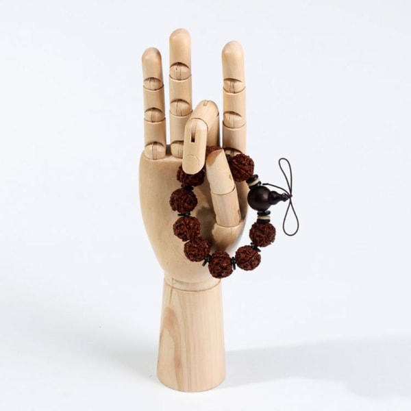 Justerbar håndmannequin håndmodel træmannequin til palme smykker display stativ Neglekunst praksis (20 cm)