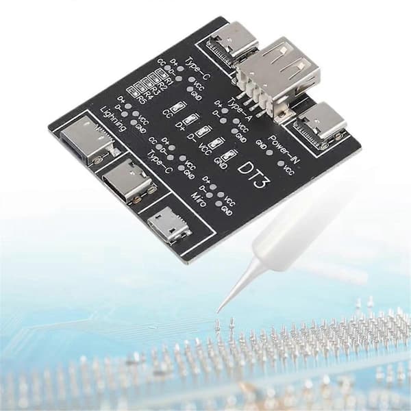 DT3 Datakabel Detektionskort USB-kabeltestare USB Typ-C Datakabel Inspektionskort USB-kabel Che
