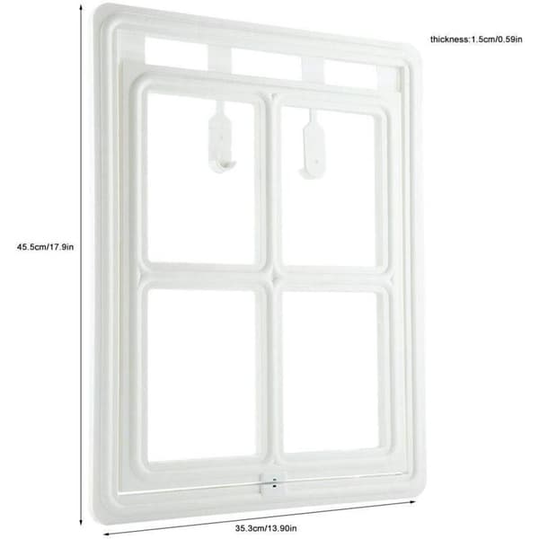 Cat and Dog Swing Door - Controllable Entry and Exit with Strong Magnet - Pet Screen Door (White XL)