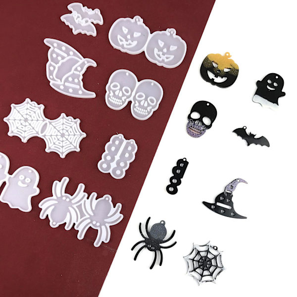 Häxhatt Spindelform Resinörhänge Silikonform Halloween Pumpaform