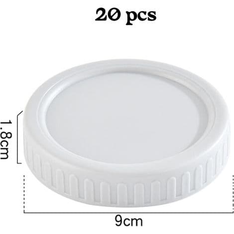 Reusable Leak-Proof Jar Lids - 20-Pack, 70mm Diameter, Dishwasher Safe - ULISEM